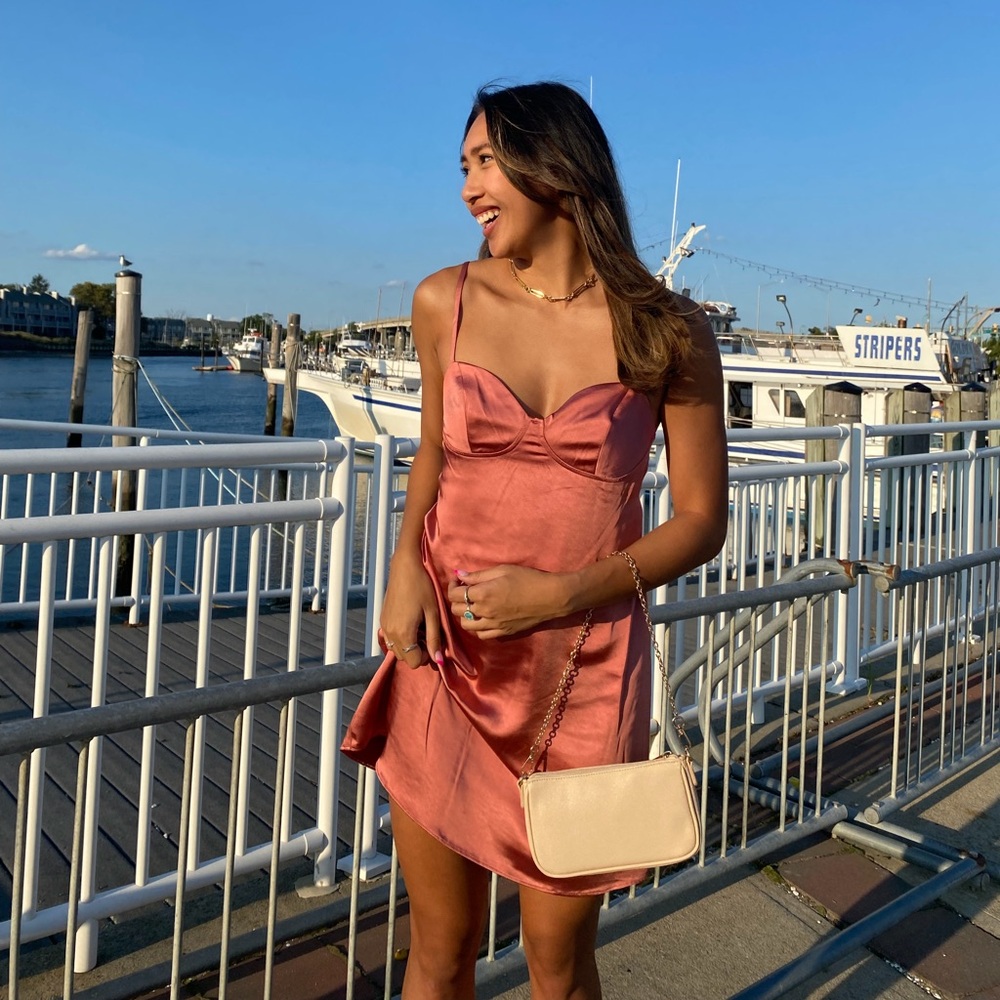 Wild Fable Satin Pink Dress